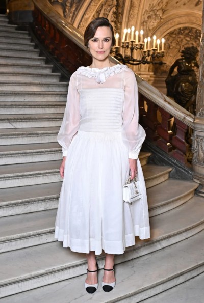 Keira Knightley Graces Chanel’s Front Row at Paris Fashion Week